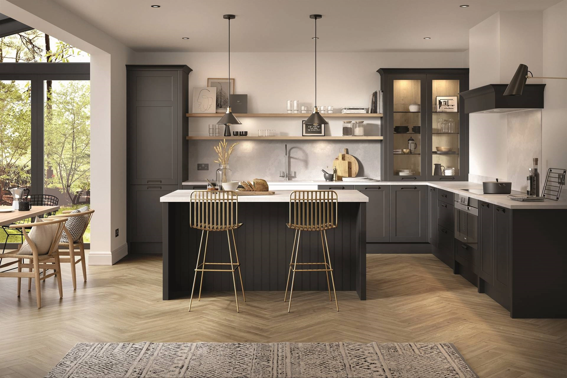 Carbon And Porcelain Designer Kitchen